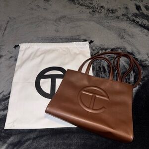 Telfar Large Shopping Bag- Chocolate